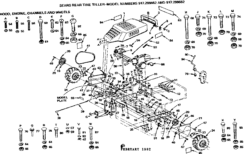 HOOD ENGINE CHANNELS & WHEELS