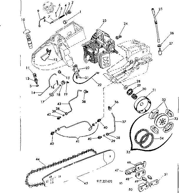 Chain/bar and oil/ fuel parts