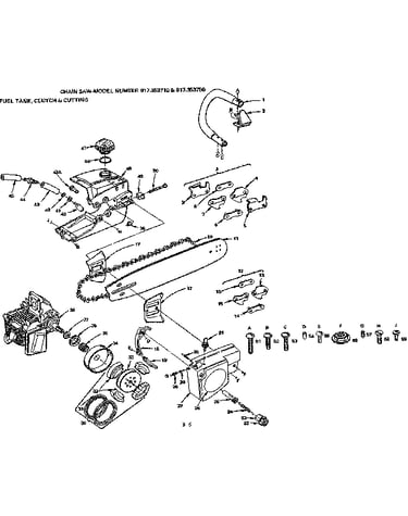 Fuel tank, clutch & cutting