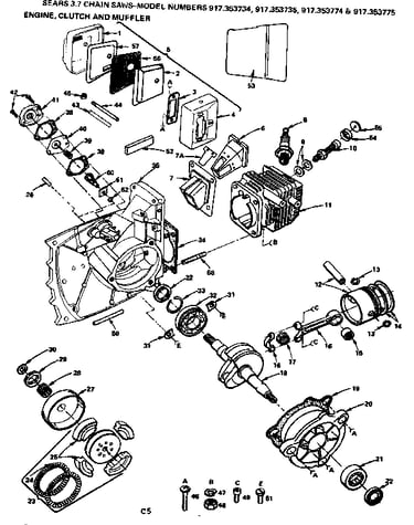 Engine clutch and muffler