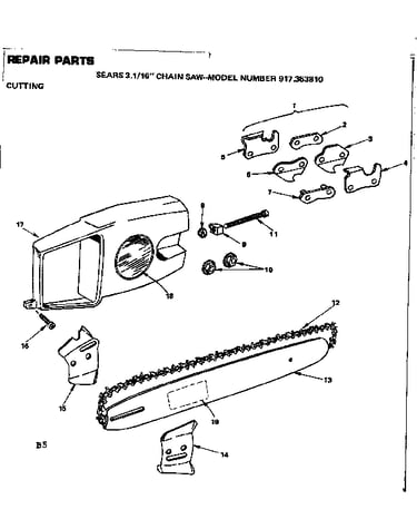 16 in. chain saw/cutting