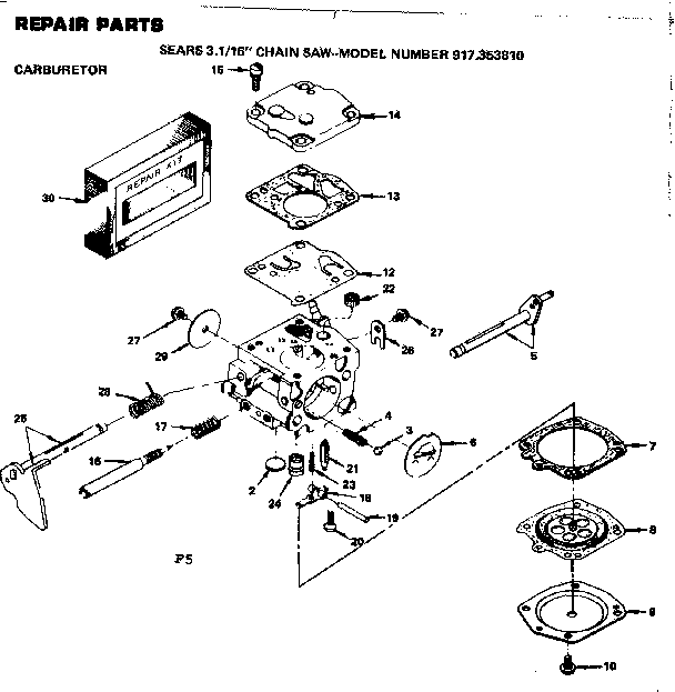 16 IN. CHAIN SAW/CARBURETOR