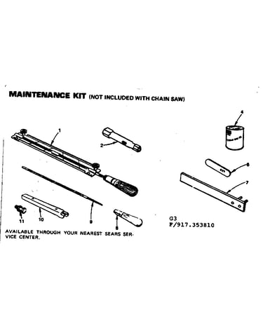 16 in. chain saw/maintenance kit