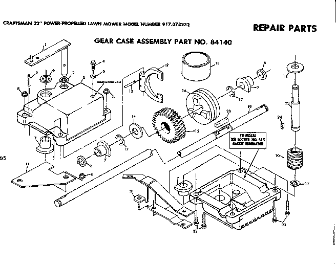 Gear case assembly