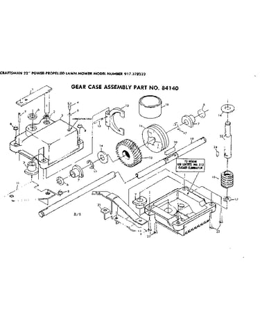 Gear case 84140