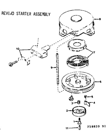 Rewind starter assembly