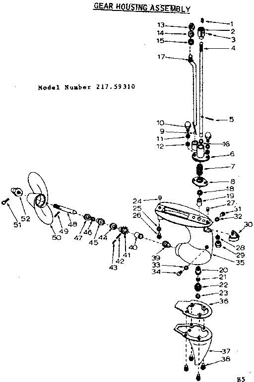Gear housing assembly