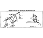 Sears 502455250 front & rear caliper hand brake diagram