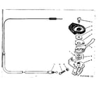 Sears 502455250 trigger lever and cable assembly diagram