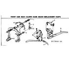 Sears 502473640 front & rr caliper hand brake repl parts diagram
