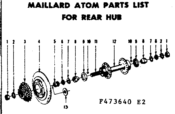 MAILLARD ATOM F REAR HUB