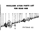 Sears 502473640 maillard atom f rear hub diagram