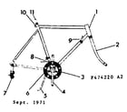 Sears 502474220 frame assembly diagram