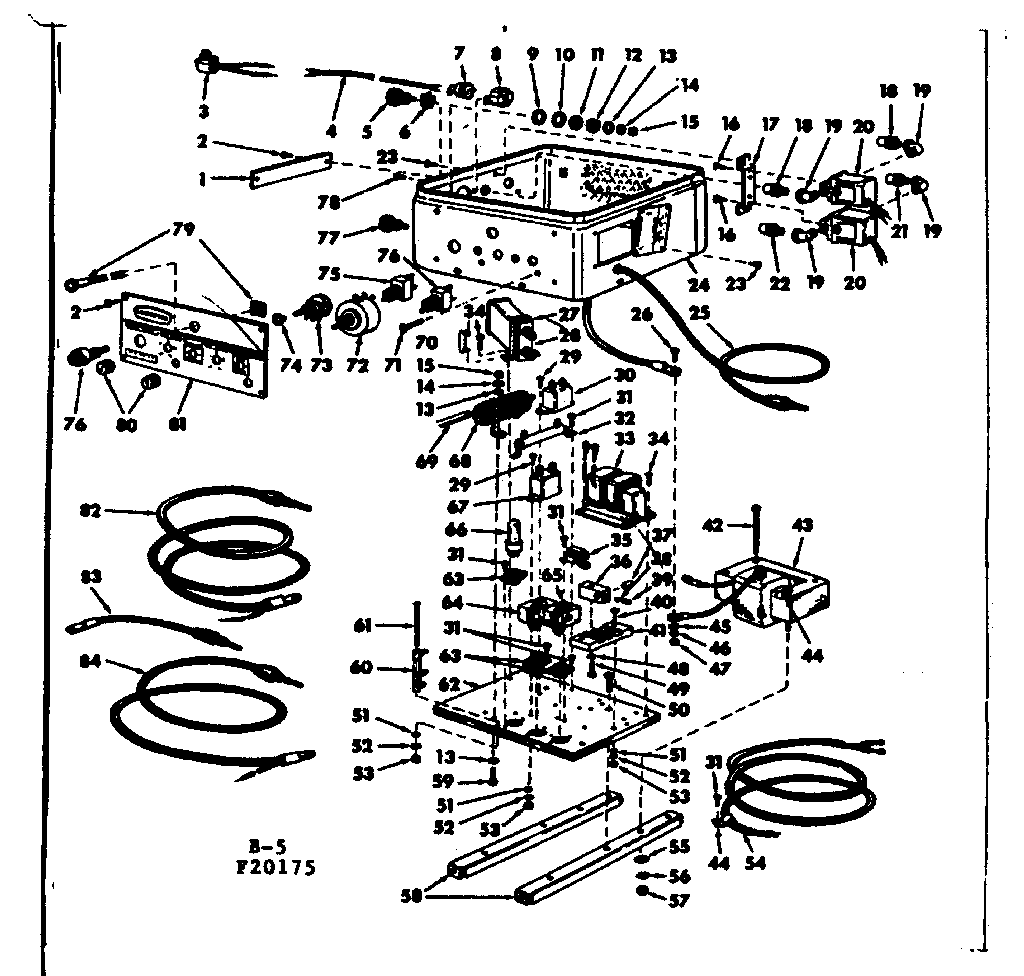 Cabinet and cable assembly