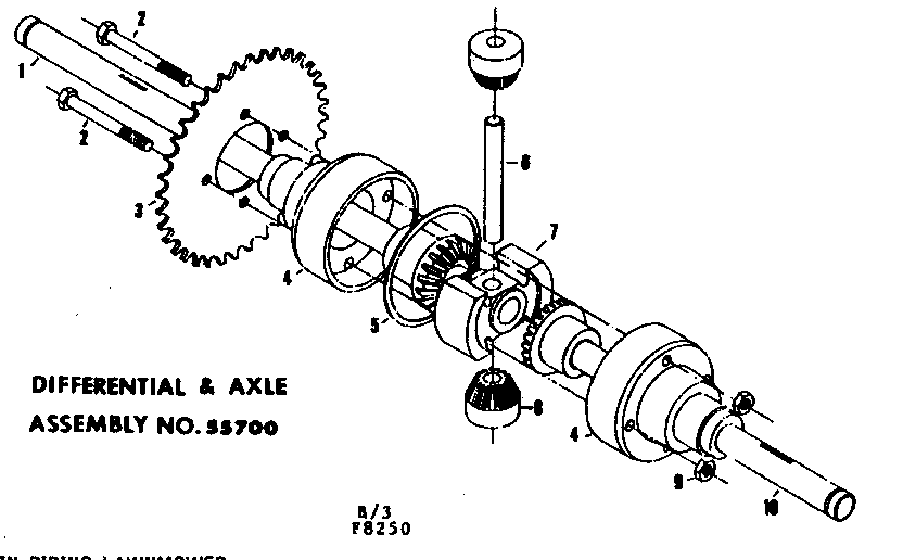 DIFFERENTIAL AND AXLE ASSEMBLY NO. 55700