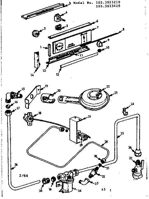 Burner section and controls