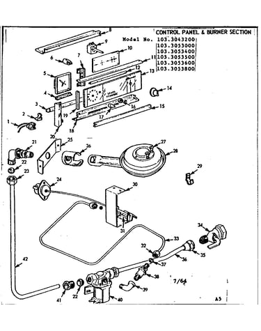 Control panel & burner section