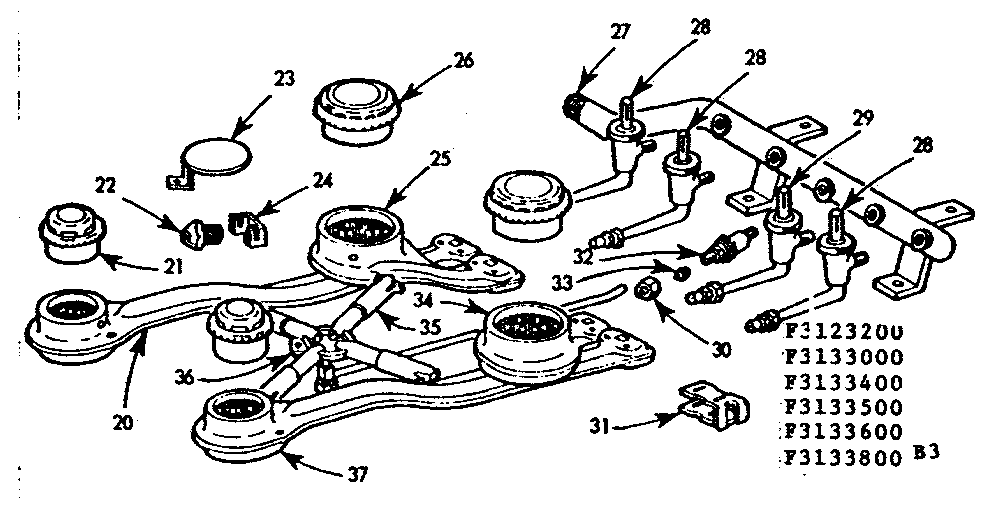 Burner section