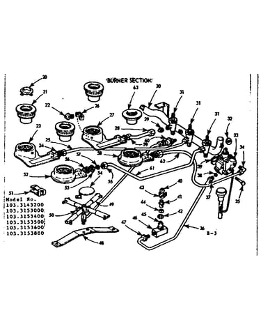 Burner section