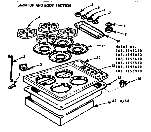 MAINTOP AND BODY SECTION