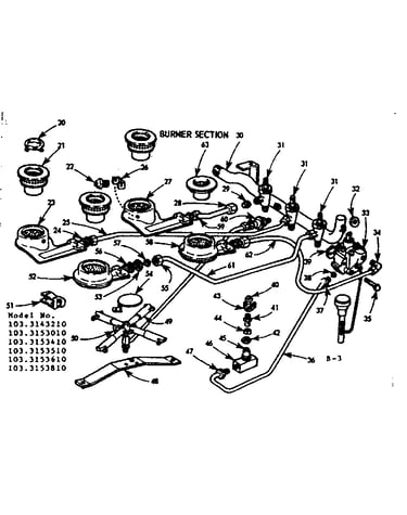 Burner section