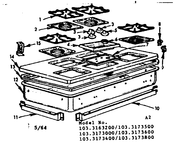 Counter top section
