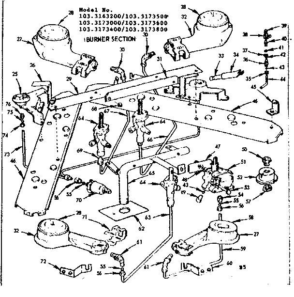 Burner section