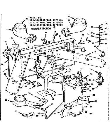 Burner section