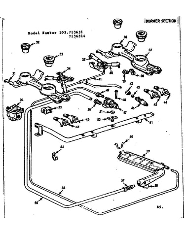 Burner section