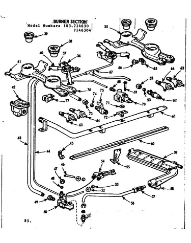 Burner section