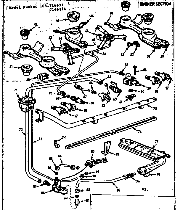 Burner section