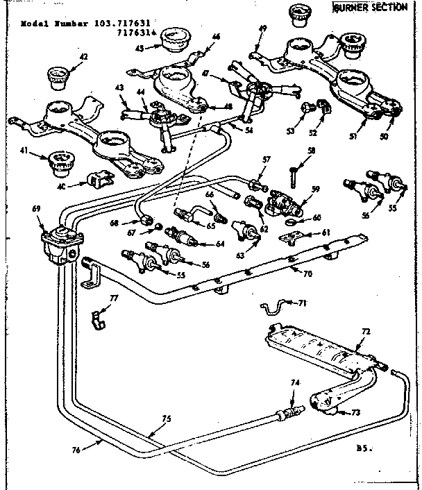 Burner section