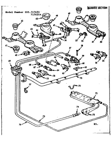 Burner section
