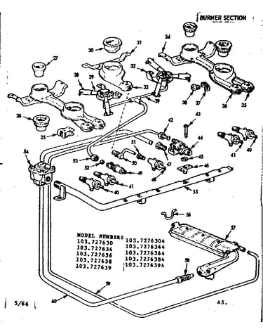 Burner section