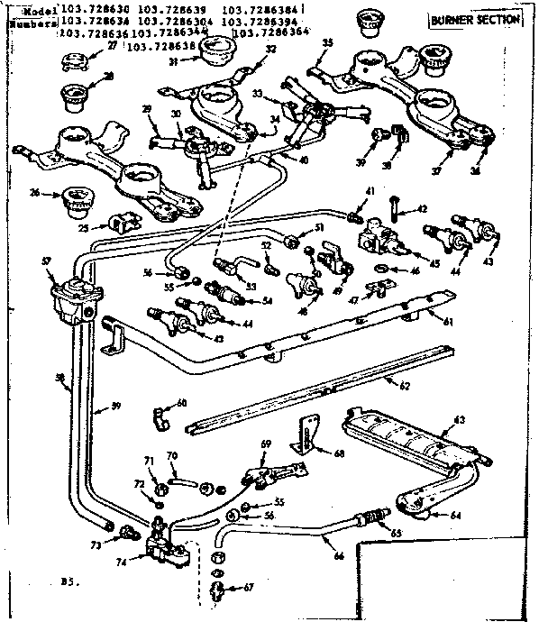 Burner section