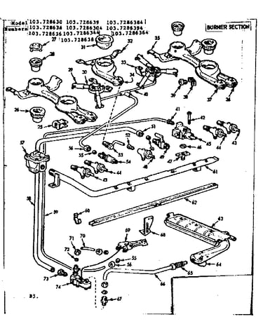Burner section