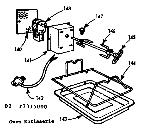 Oven rotisserie