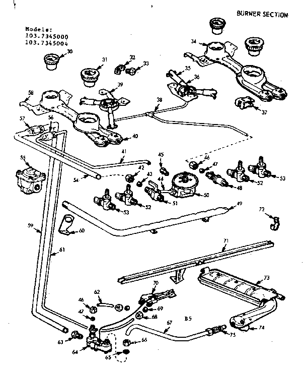 Burner section