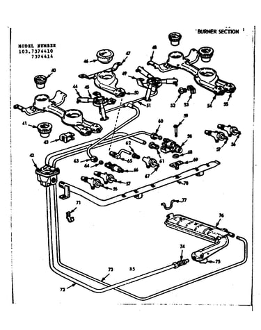 Burner section