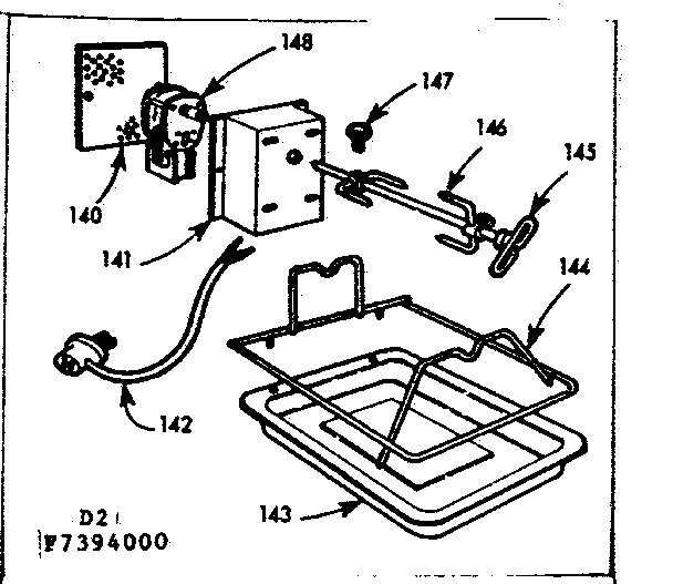 Optional oven rotisserie