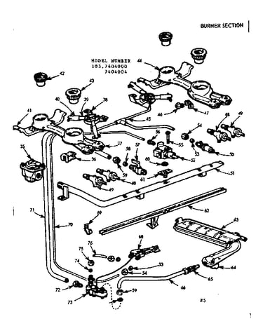 Burner section