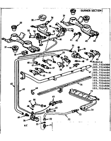 Burner section