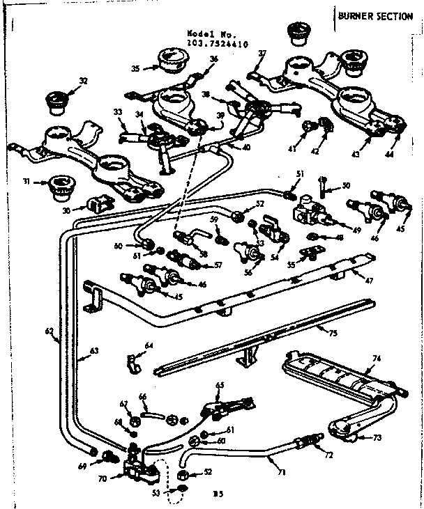 Burner section