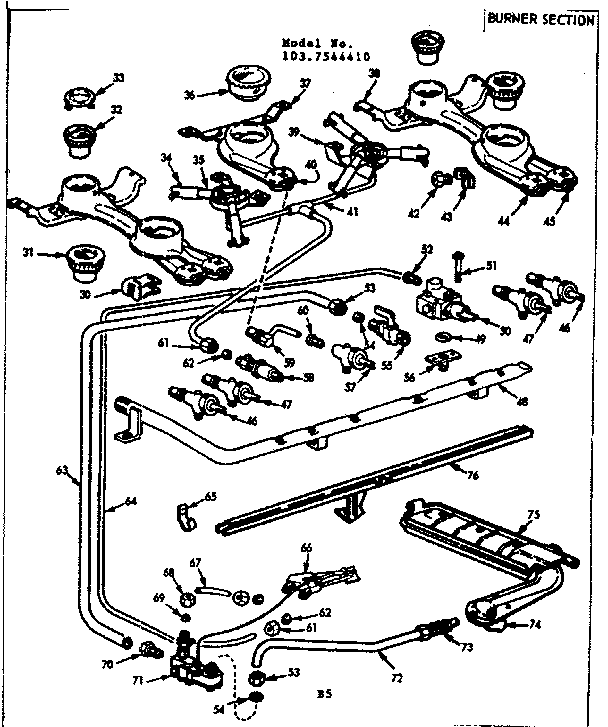 Burner section