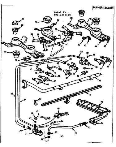 Burner section