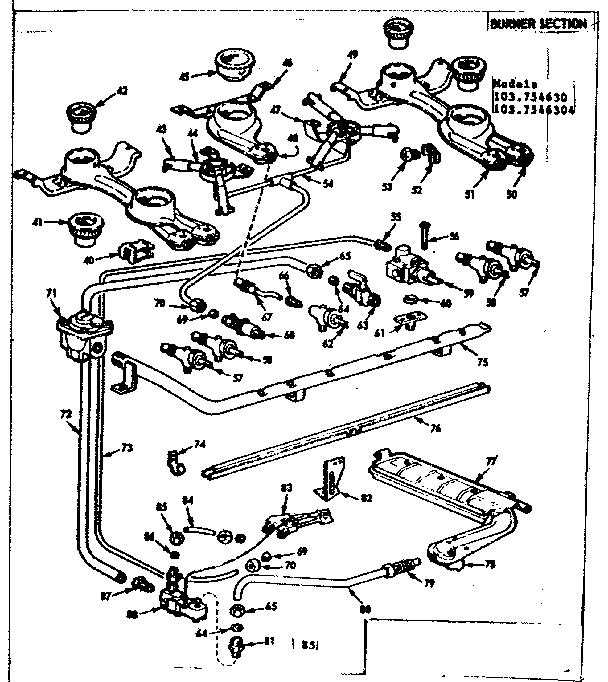 Burner section