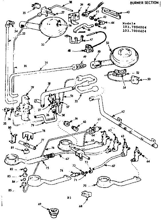 Burner section