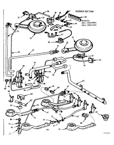 Burner section