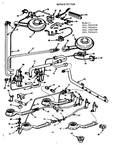 Burner section