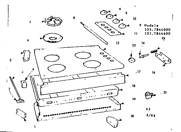 Maintop and body section